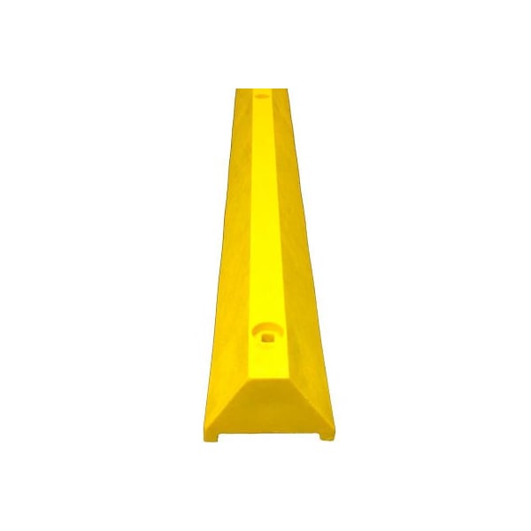 Ultra Parking Block w/Hardware, 4 in Height, 4 ft Length, Yellow